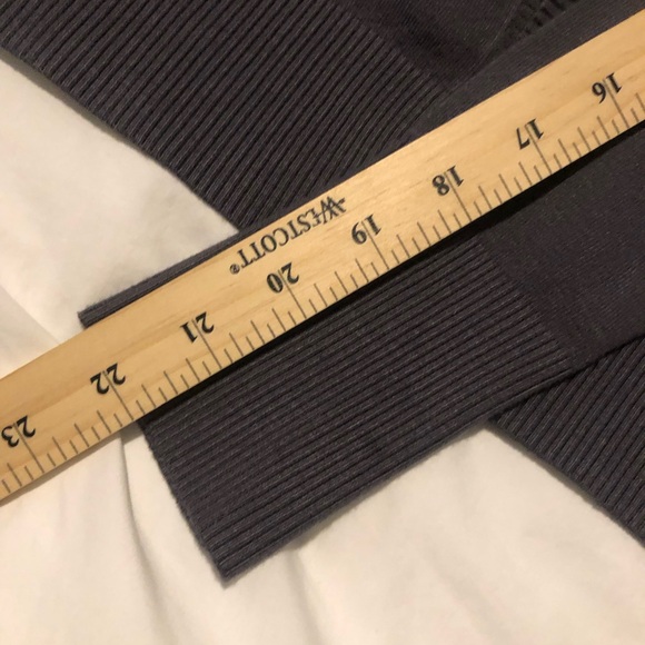 Alysi alysi alysi gray cardigan leather patch GUC 886 - Picture 5 of 9